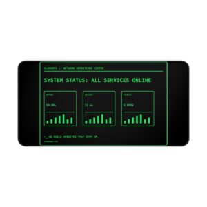 SloanOps NOC Terminal Green Desk Mat