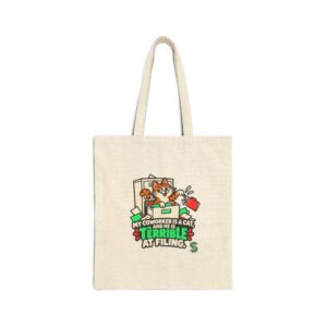 My Coworker Is a Cat | Cotton Canvas Tote Bag